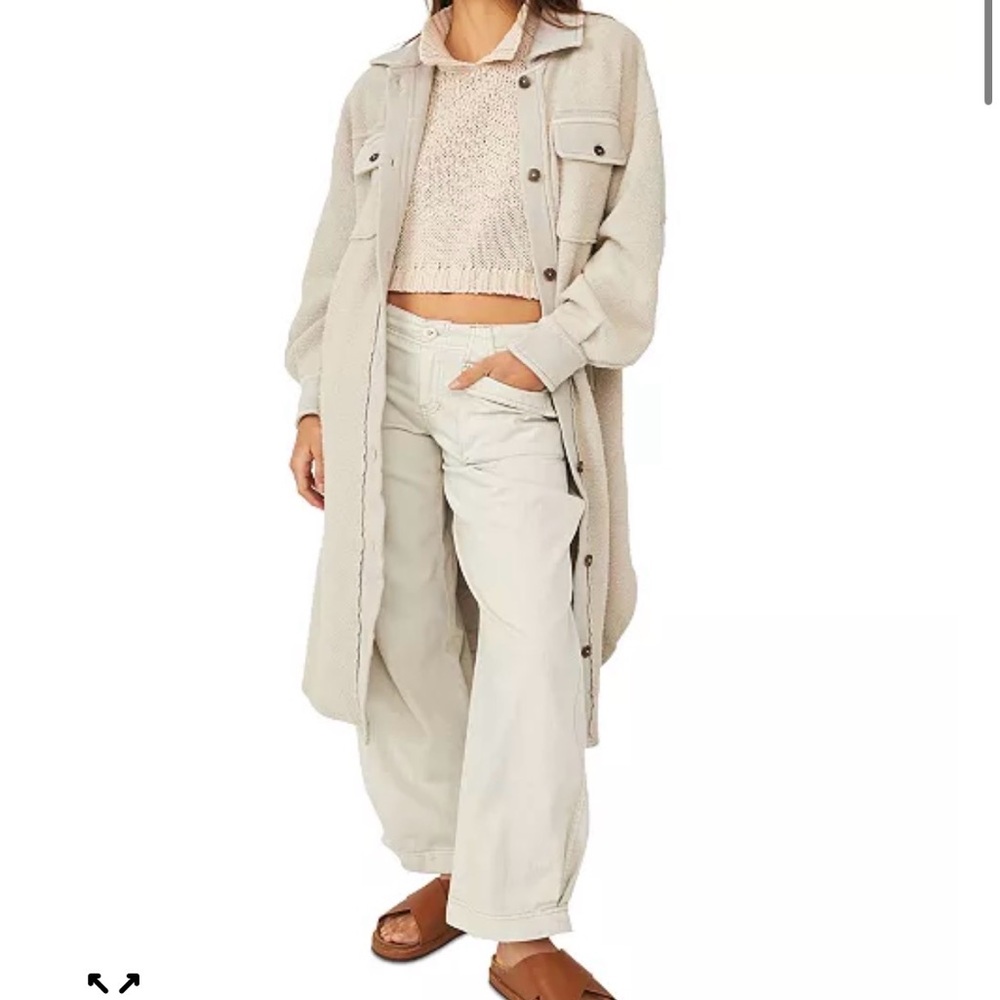 We The Free Light Beige Trench Coat